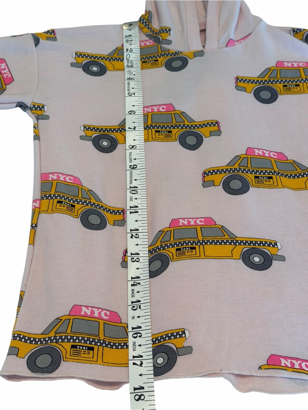 Chaser Pink NYC Taxi Print Hoodie Sweatshirt Girls Size 6 NWT - Picture 4 of 6